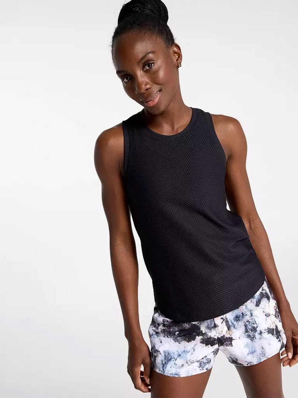 Calia by Carrie Underwood Black Ribbed Workout Tank Top
